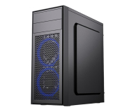 GEMBIRD Midi Tower Fornax M100B ATX niebiesie wentylatory Czarna CCC-FC-M100B - 1184605 - zdjęcie 2